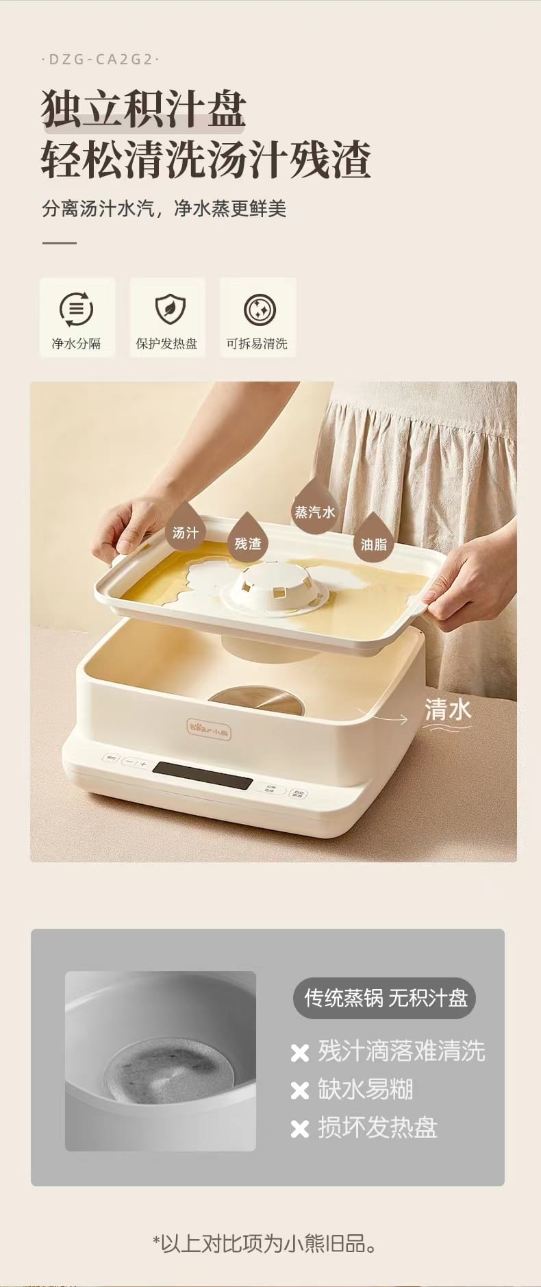 Bear/Xiaoxiong 304 stainless steel intelligent multi-functional household three-layer large-capacity electric steamer